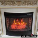 комплект "Монте" бежевый с золотой патиной с очагом Panoramic 25 LED FX NEW