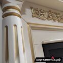 комплект "Монте" бежевый с золотой патиной с очагом Panoramic 25 LED FX NEW