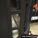 печь-камин "Статика Секста" в цвете чёрная бронза